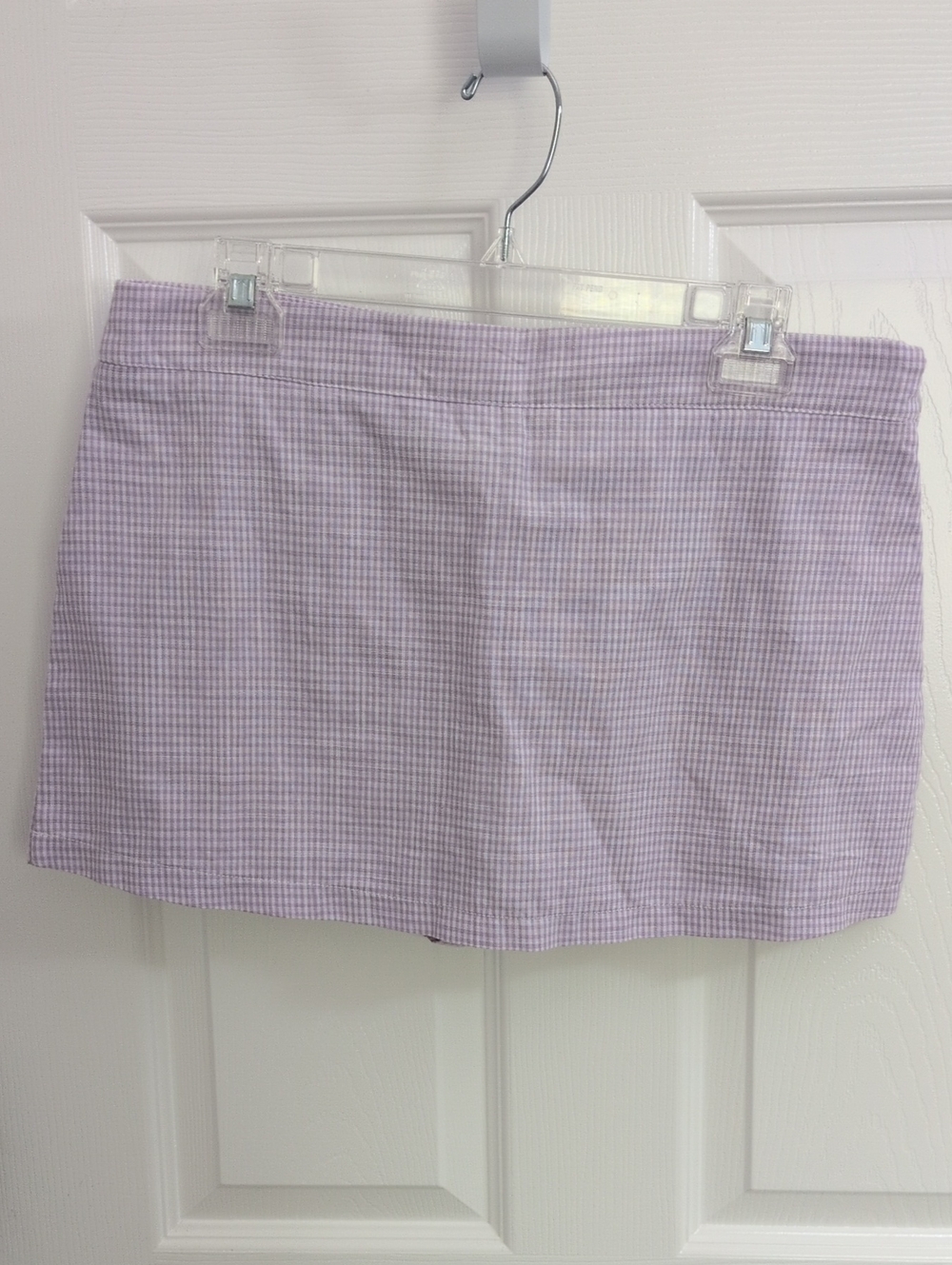 Free People Big Dreams Skort - Purple & White Gingham - 8